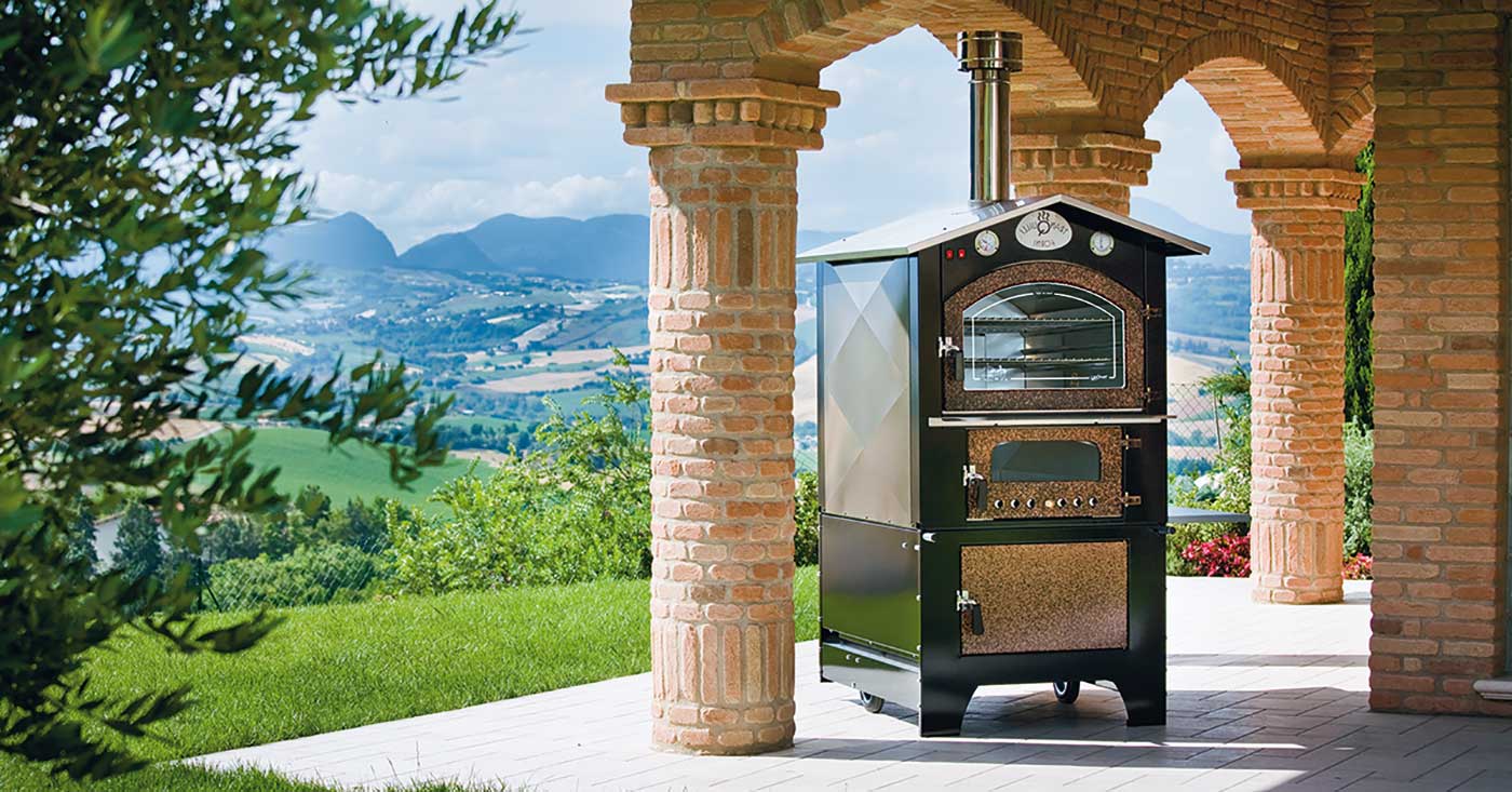 Giove 60/80/100 grande forno a legna da esterno per agriturismi, pizzerie e ristoranti. Fuoco & Design Trevi Foligno Umbria