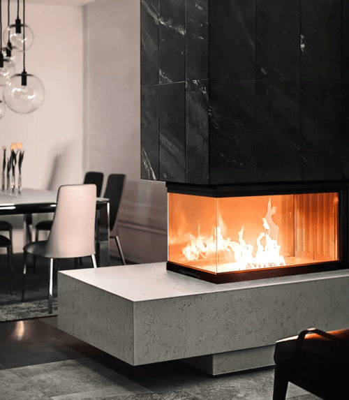 Modulo 60 Penisola Monoblocco a legna ClimaCaloR - Fuoco and Design